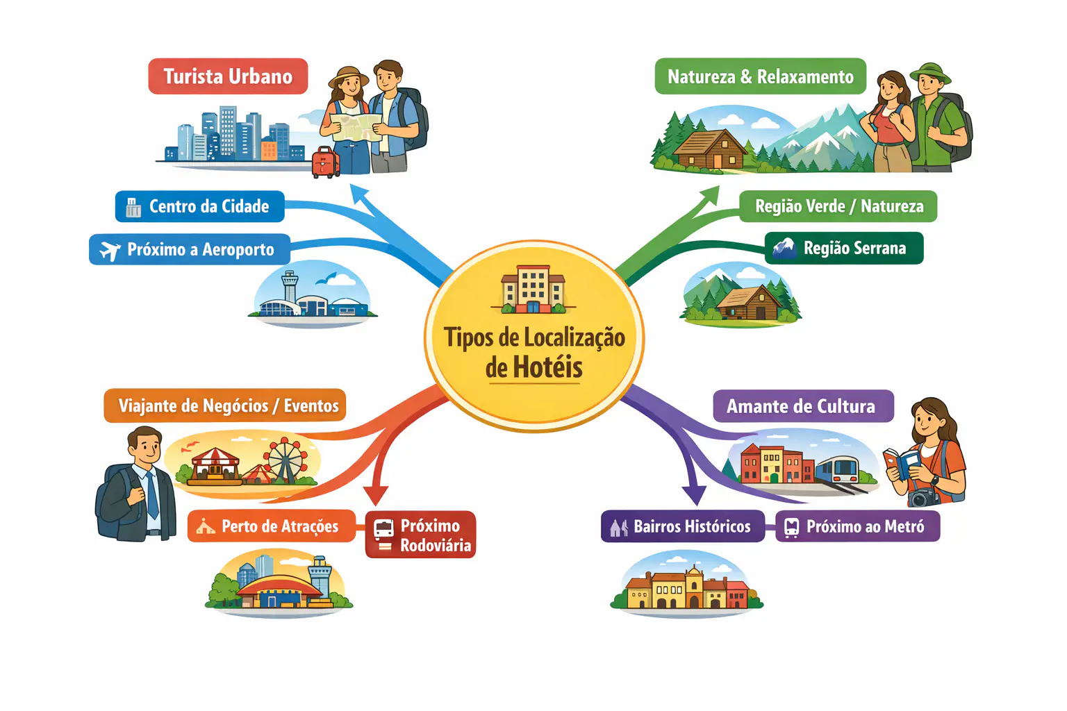 Tipos de localização de hotéis