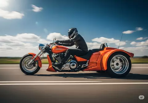 Moto Triciclo: Veículo motorizado de três rodas que combina a estabilidade de um carro - Imagem 1