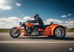 Moto Triciclo: Veículo motorizado de três rodas que combina a estabilidade de um carro - 1