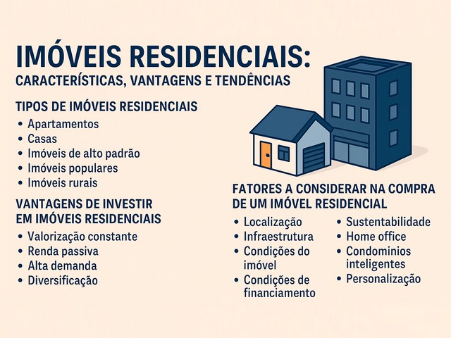 Imóveis Residenciais: Características, Vantagens e Tendências do Mercado