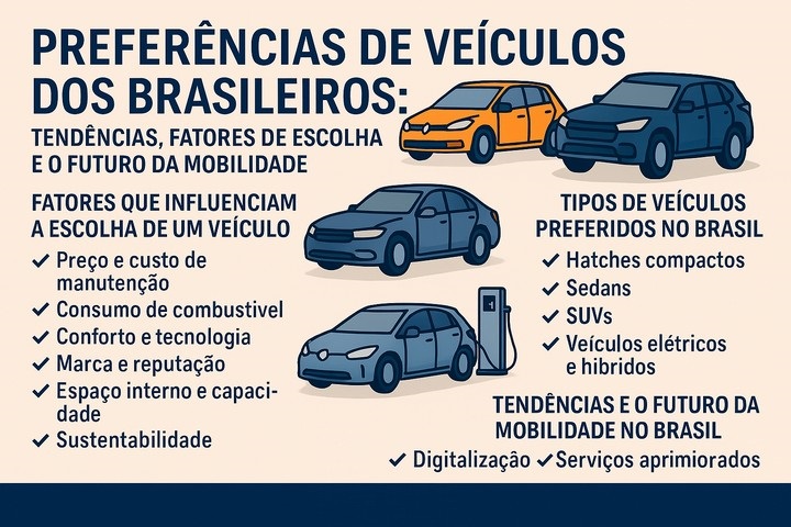 Preferências de Veículos dos Brasileiros: Tendências, Fatores de Escolha e o Futuro da Mobilidade