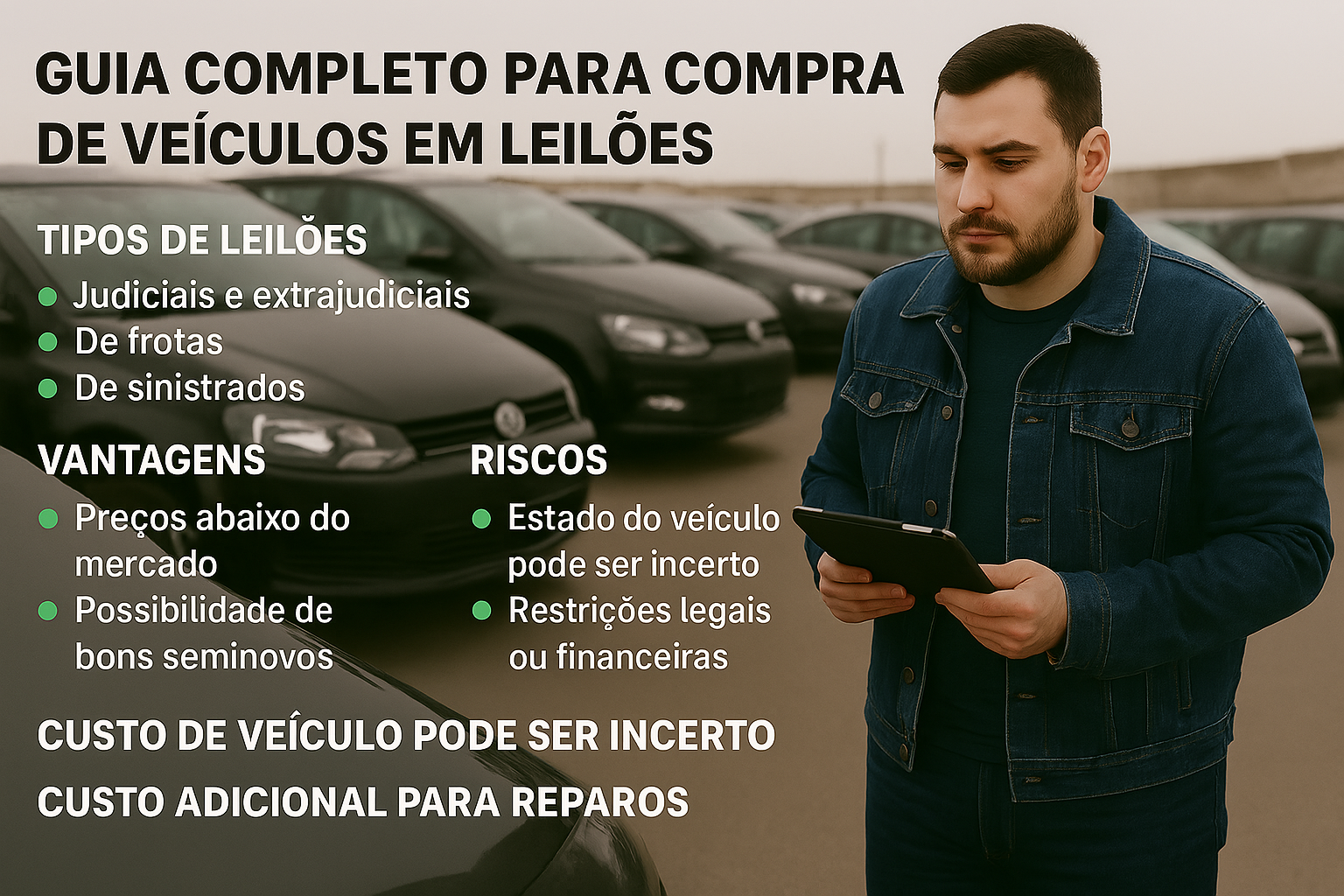 Guia Completo para Compra de Carro, Moto ou Caminhão em Leilões