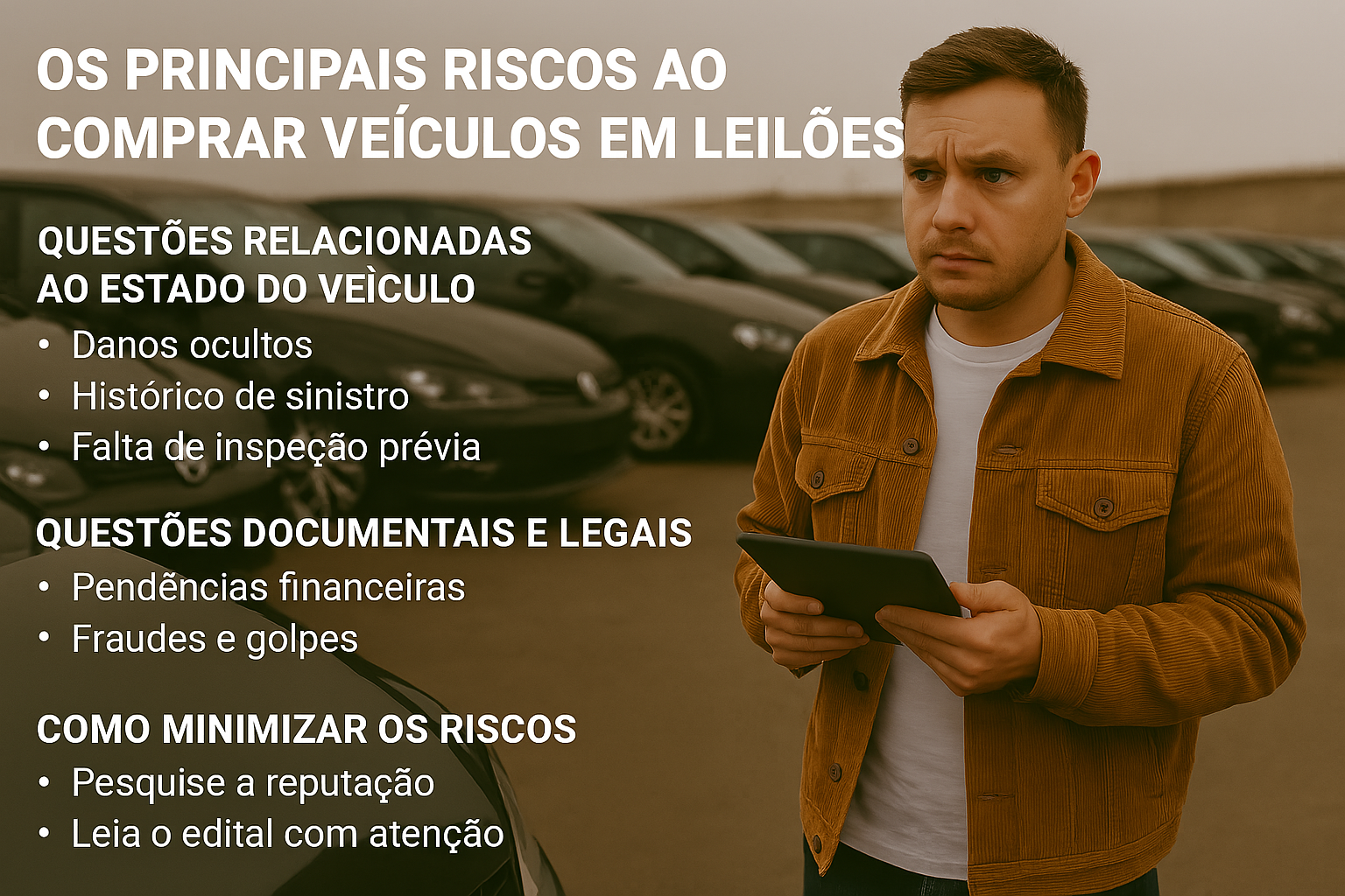 Os Principais Riscos ao Comprar Veículos em Leilões: O Que Você Precisa Saber